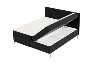 Boxspringbett Elysio in Stoff Schwarz