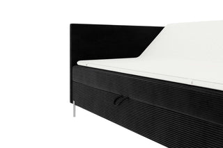 Boxspringbett Elysio in Stoff Schwarz