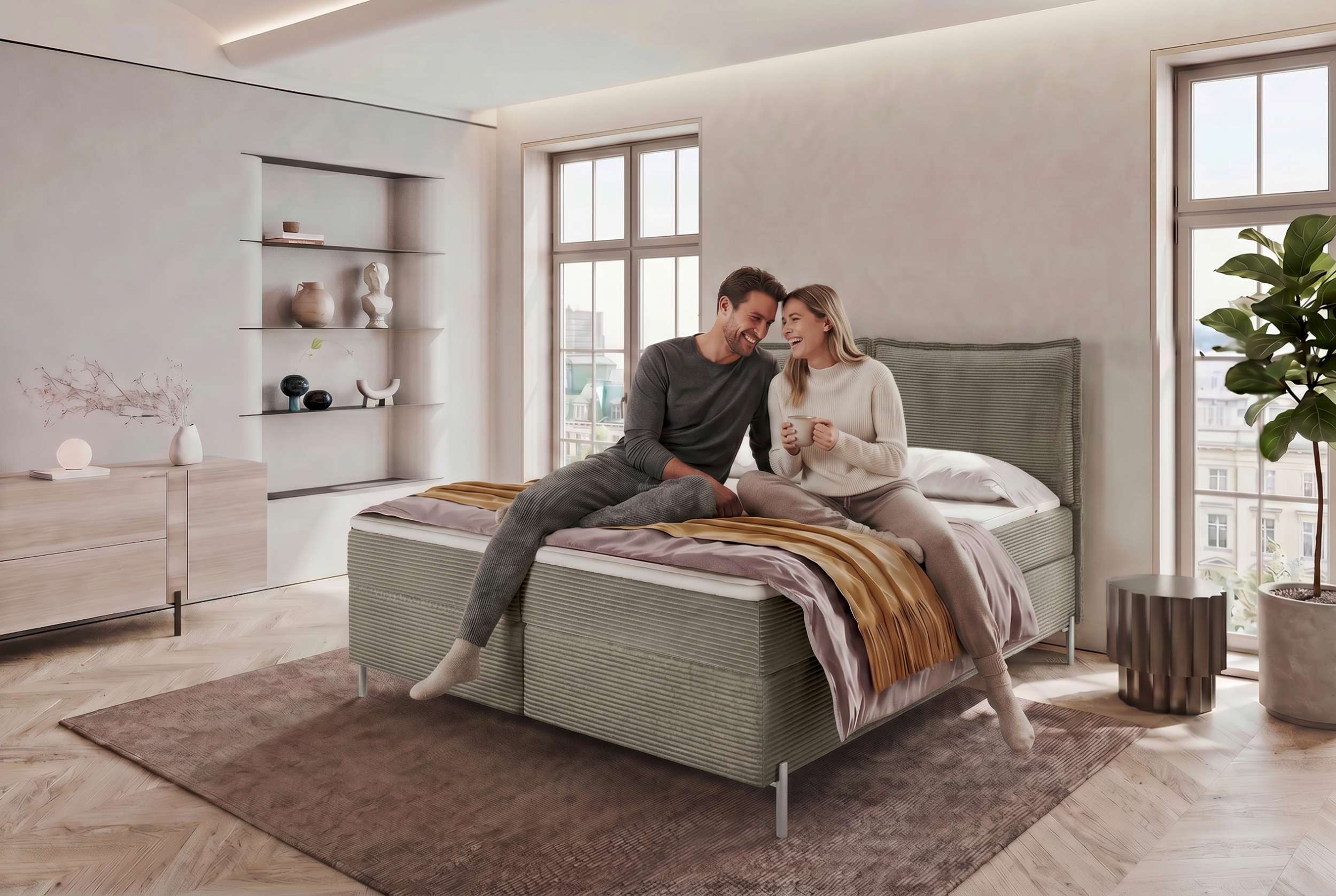 Boxspringbett Elysio Cappuccino