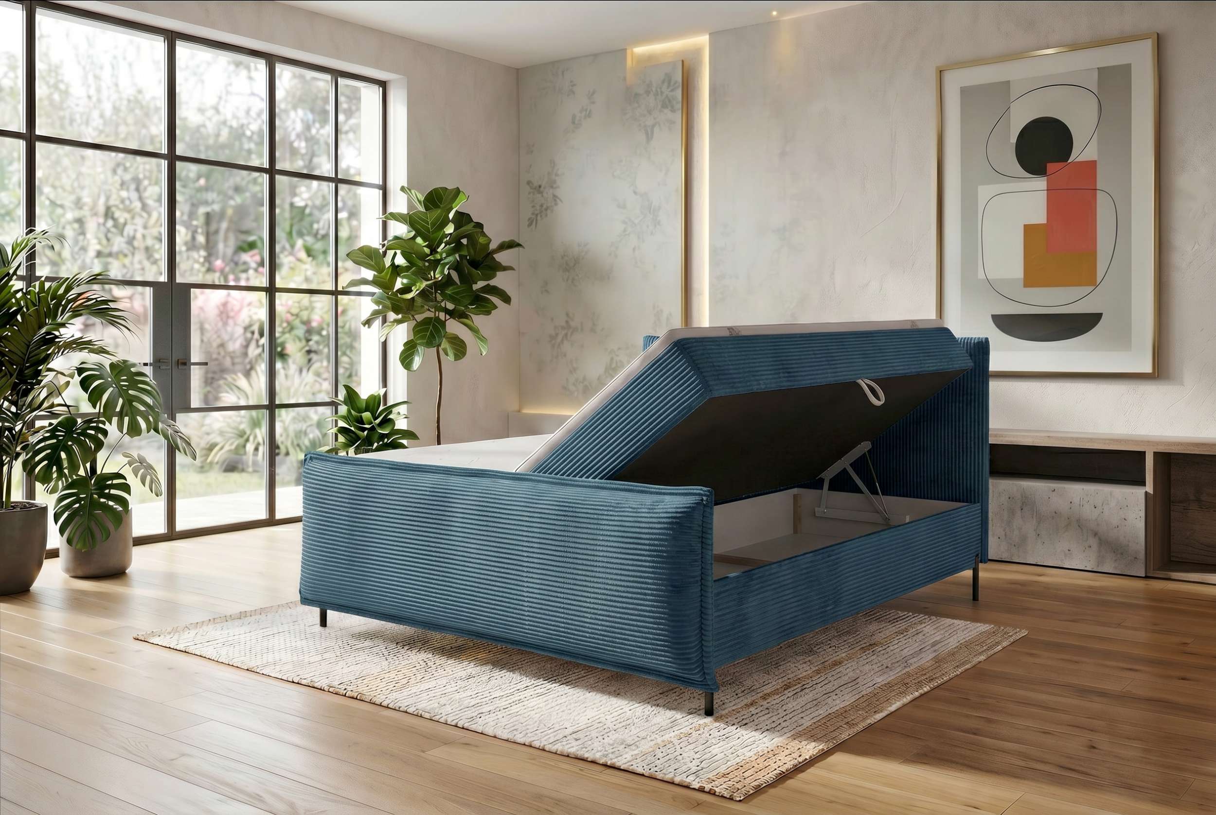 Boxspringbett Elysio Plus Blau