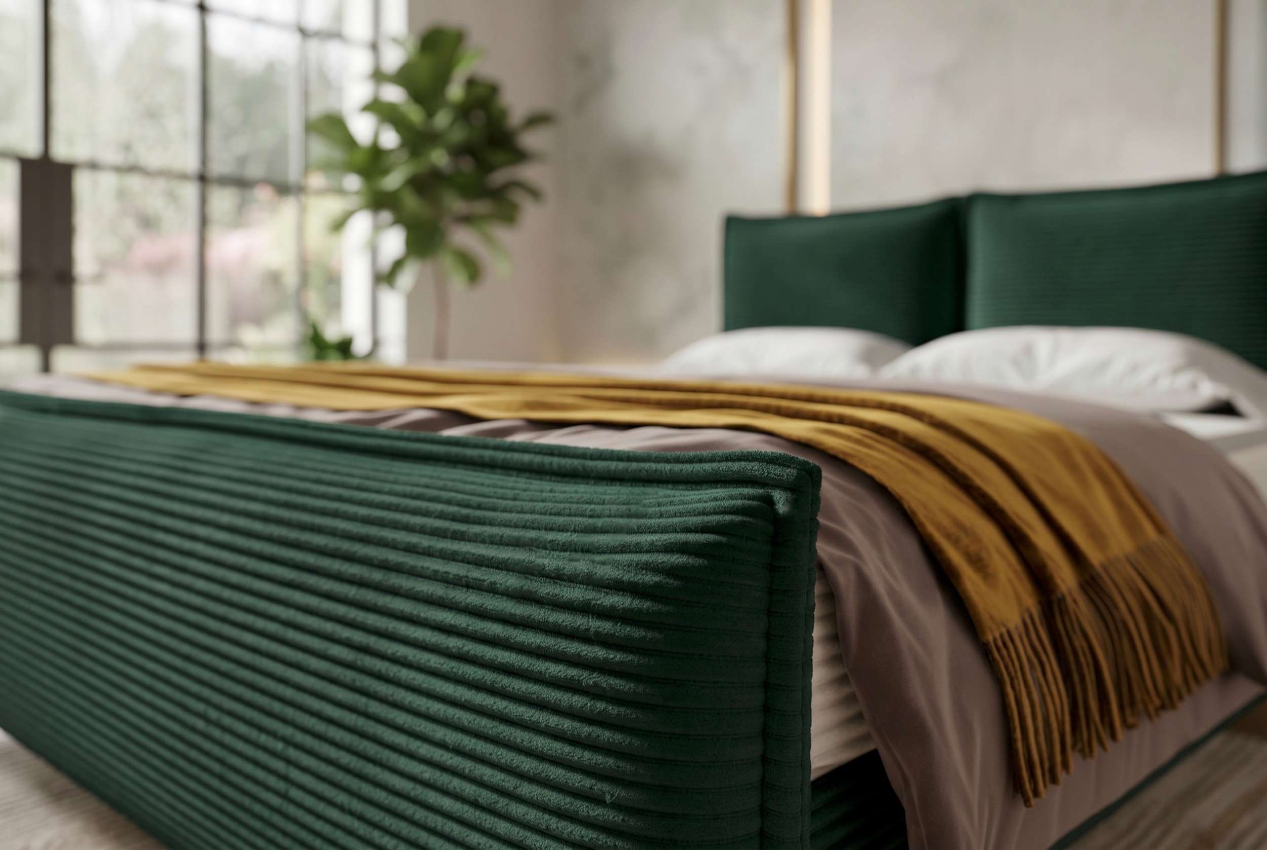 Boxspringbett Elysio Plus Dunkelgrün