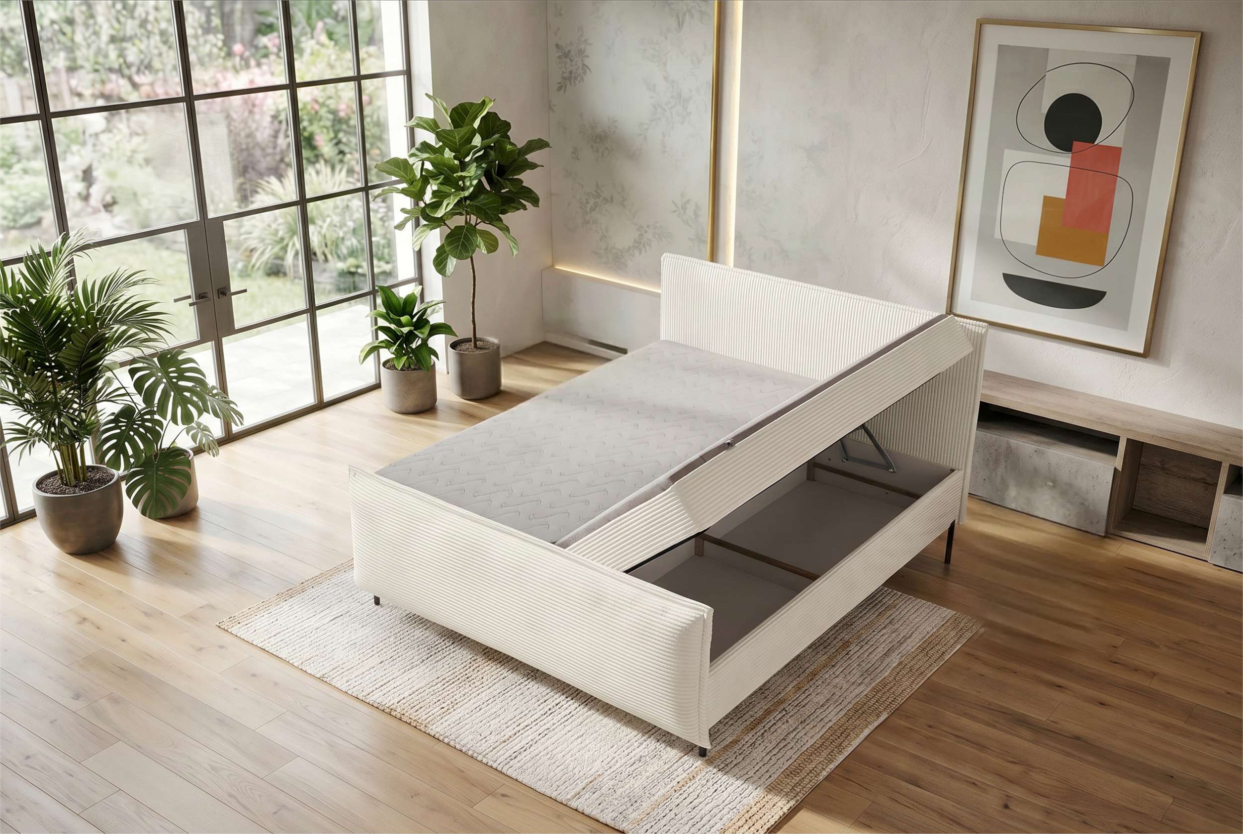 Boxspringbett Elysio Plus Creme