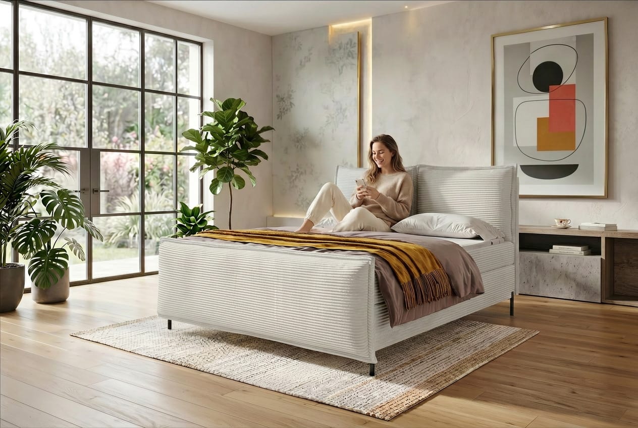 Boxspringbett Elysio Plus Creme