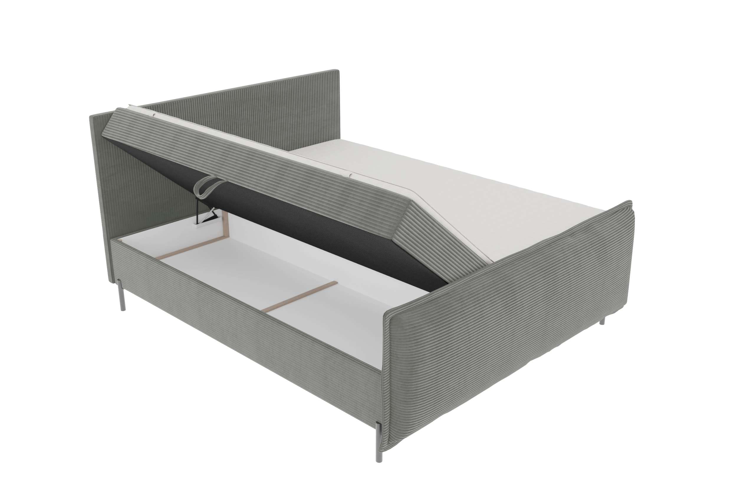 Boxspringbett Elysio Plus Hellgrau