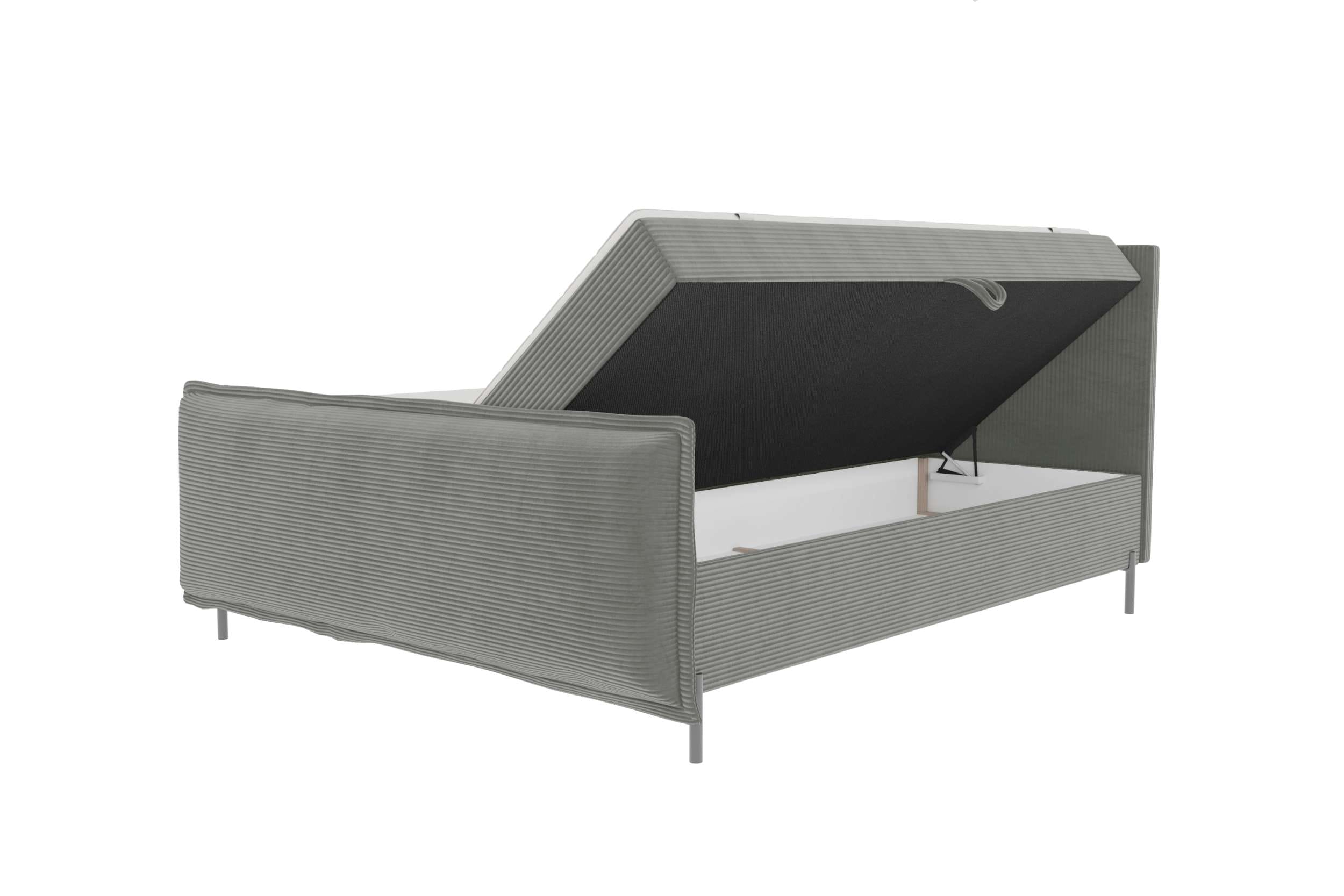 Boxspringbett Elysio Plus Hellgrau