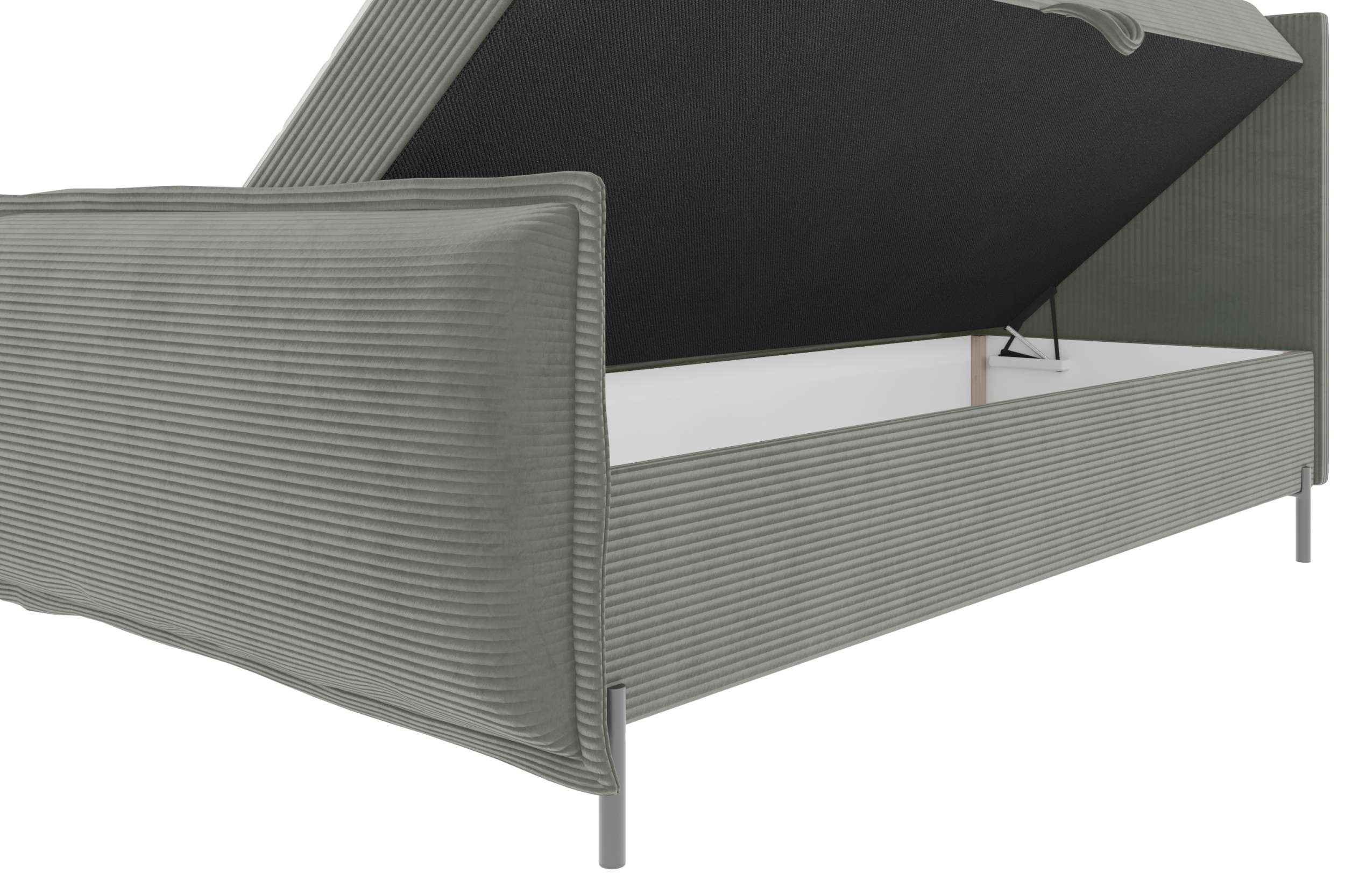 Boxspringbett Elysio Plus Hellgrau