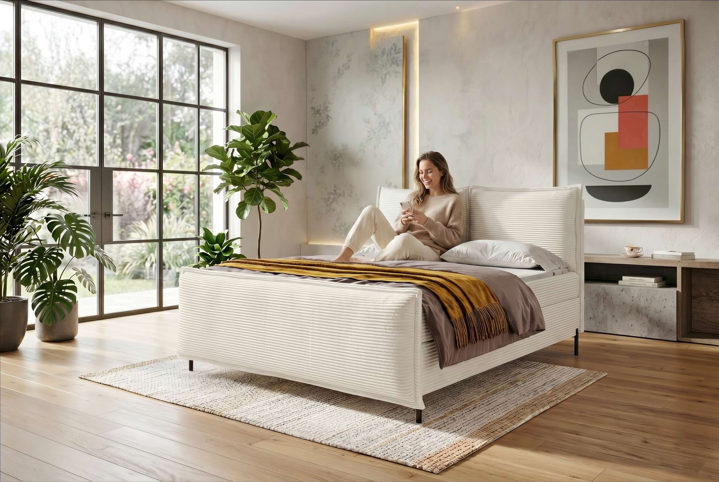 Boxspringbett Elysio Plus Greige