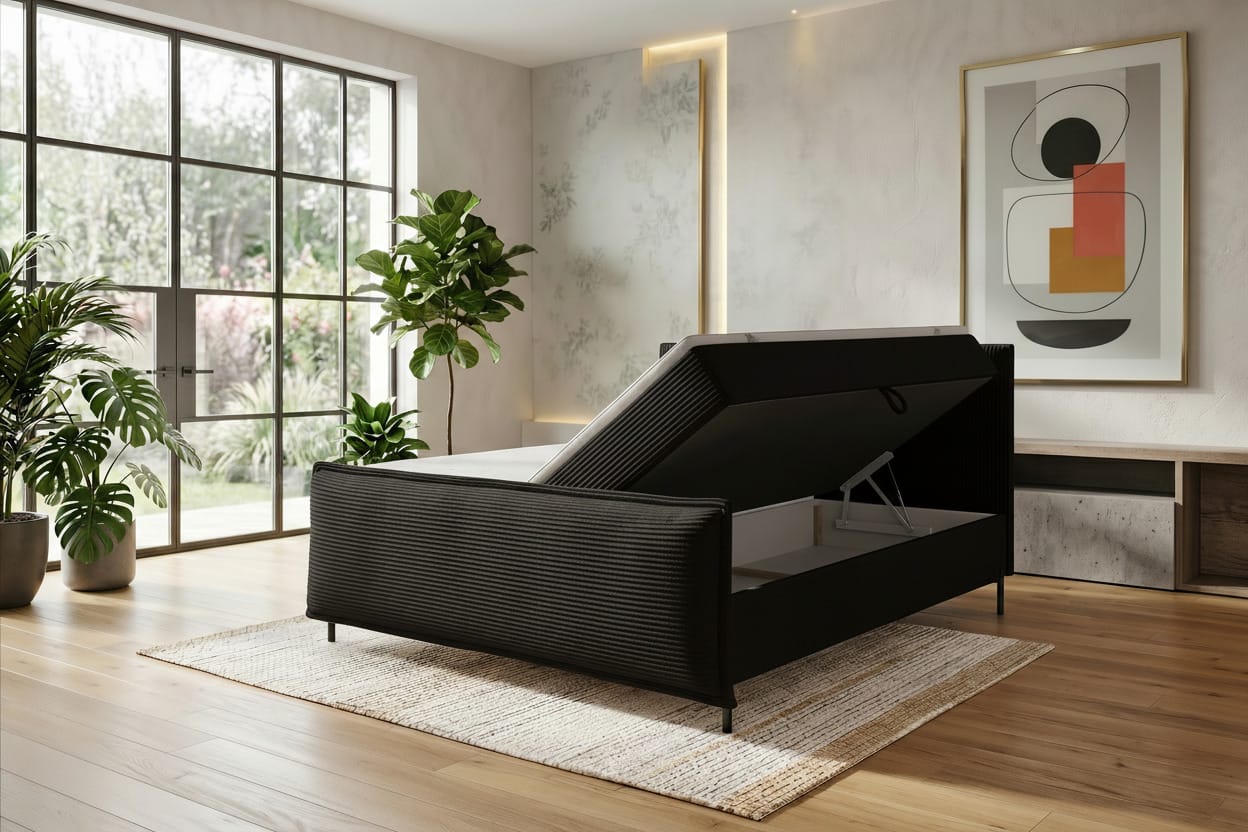 Boxspringbett Elysio Plus Schwarz