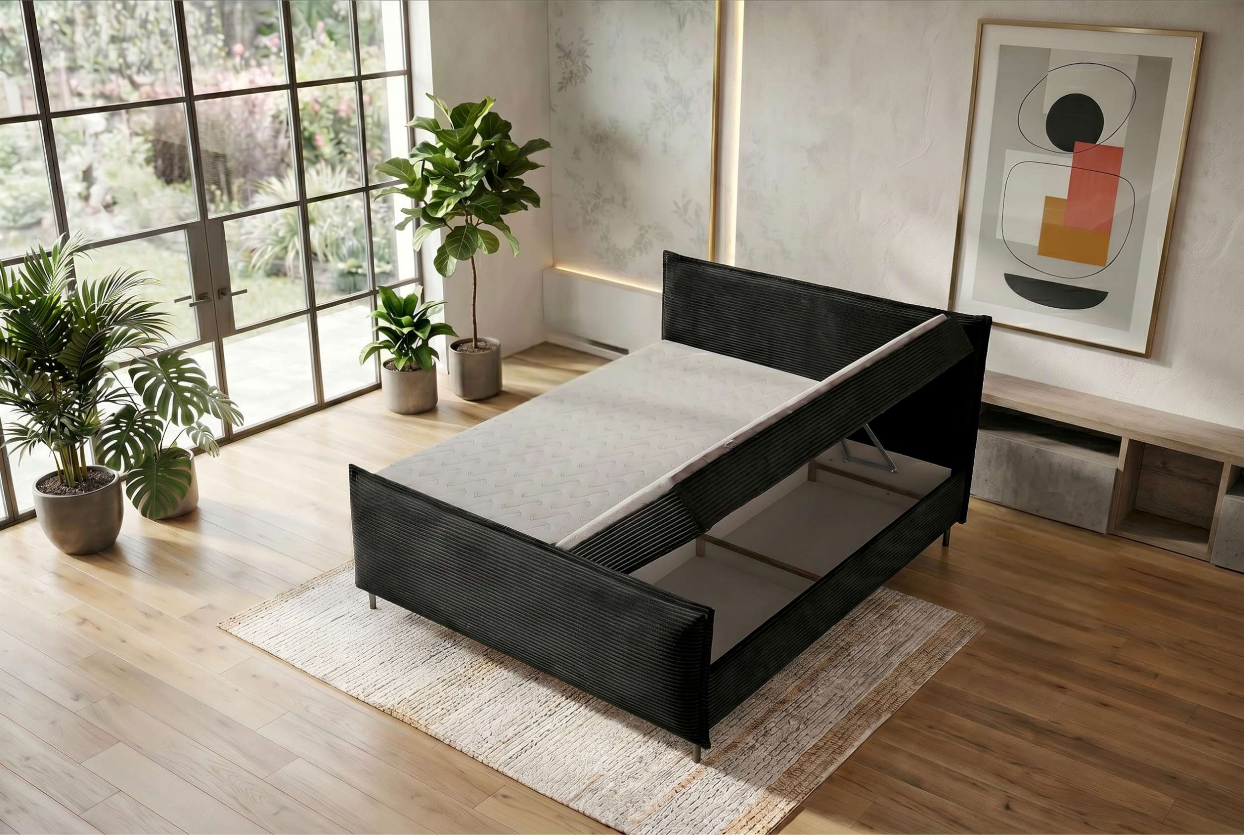 Boxspringbett Elysio Plus Schwarz