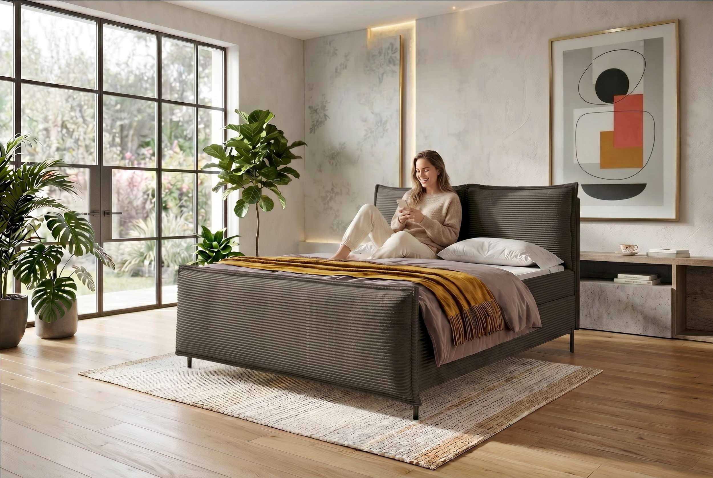 Boxspringbett Elysio Plus Cappuccino