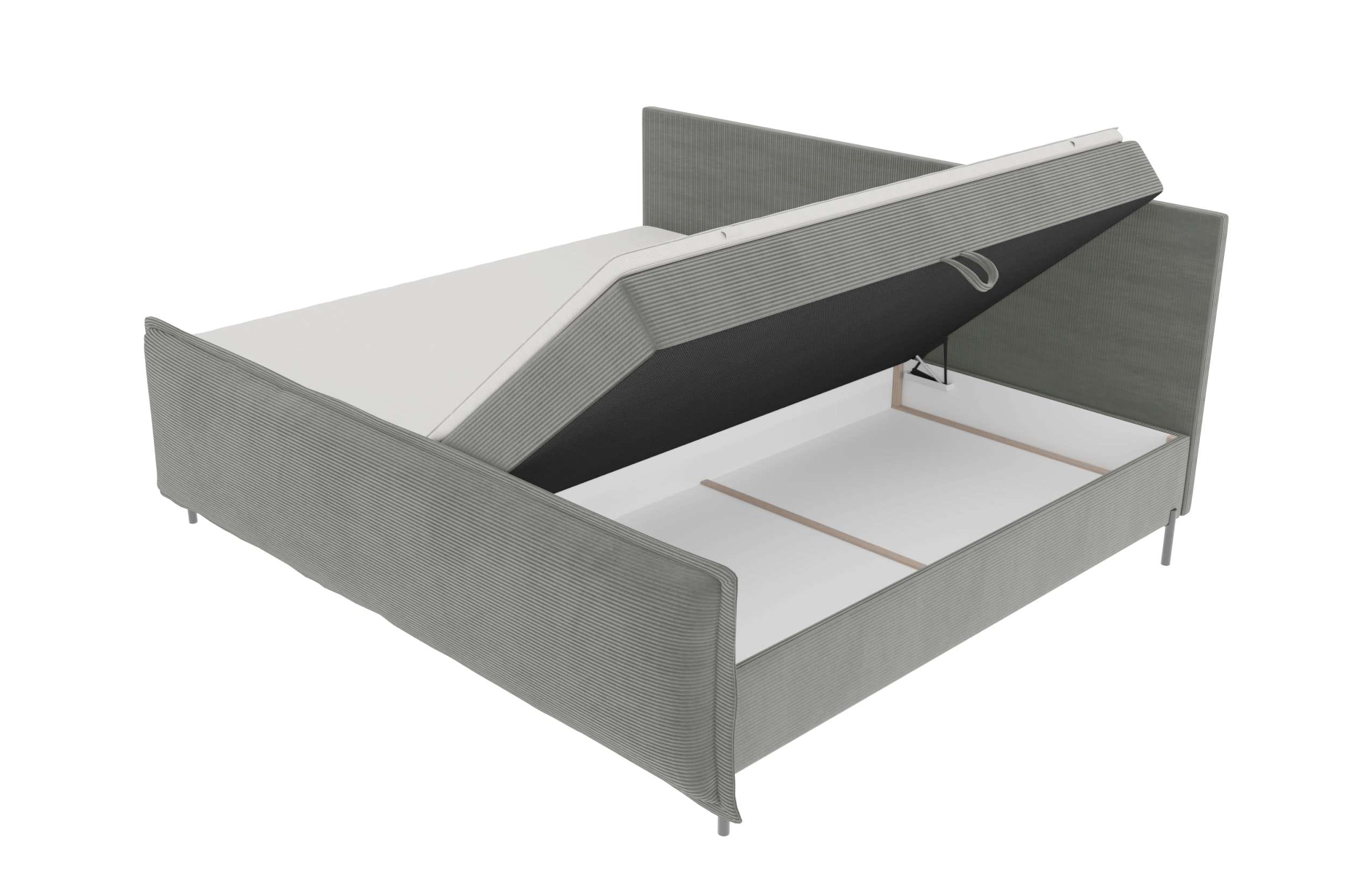 Boxspringbett Elysio Plus Familienbett Hellgrau