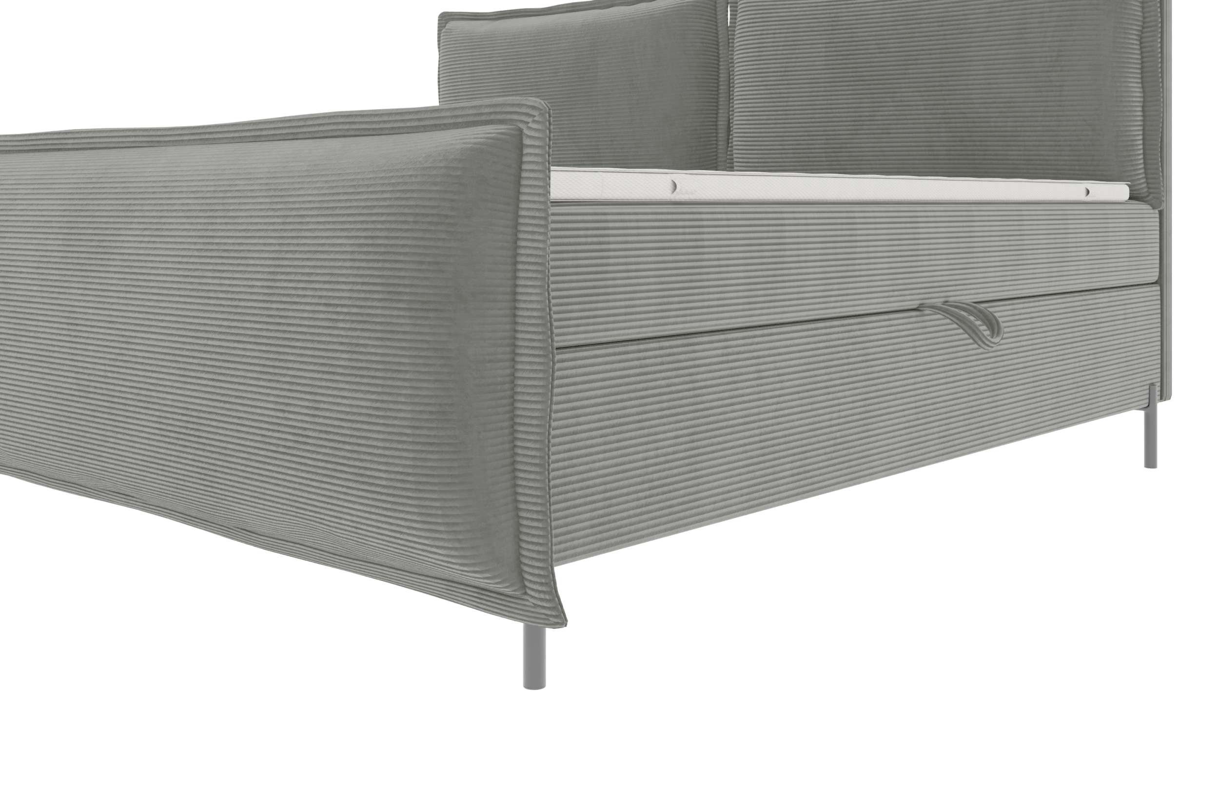 Boxspringbett Elysio Plus Familienbett Hellgrau