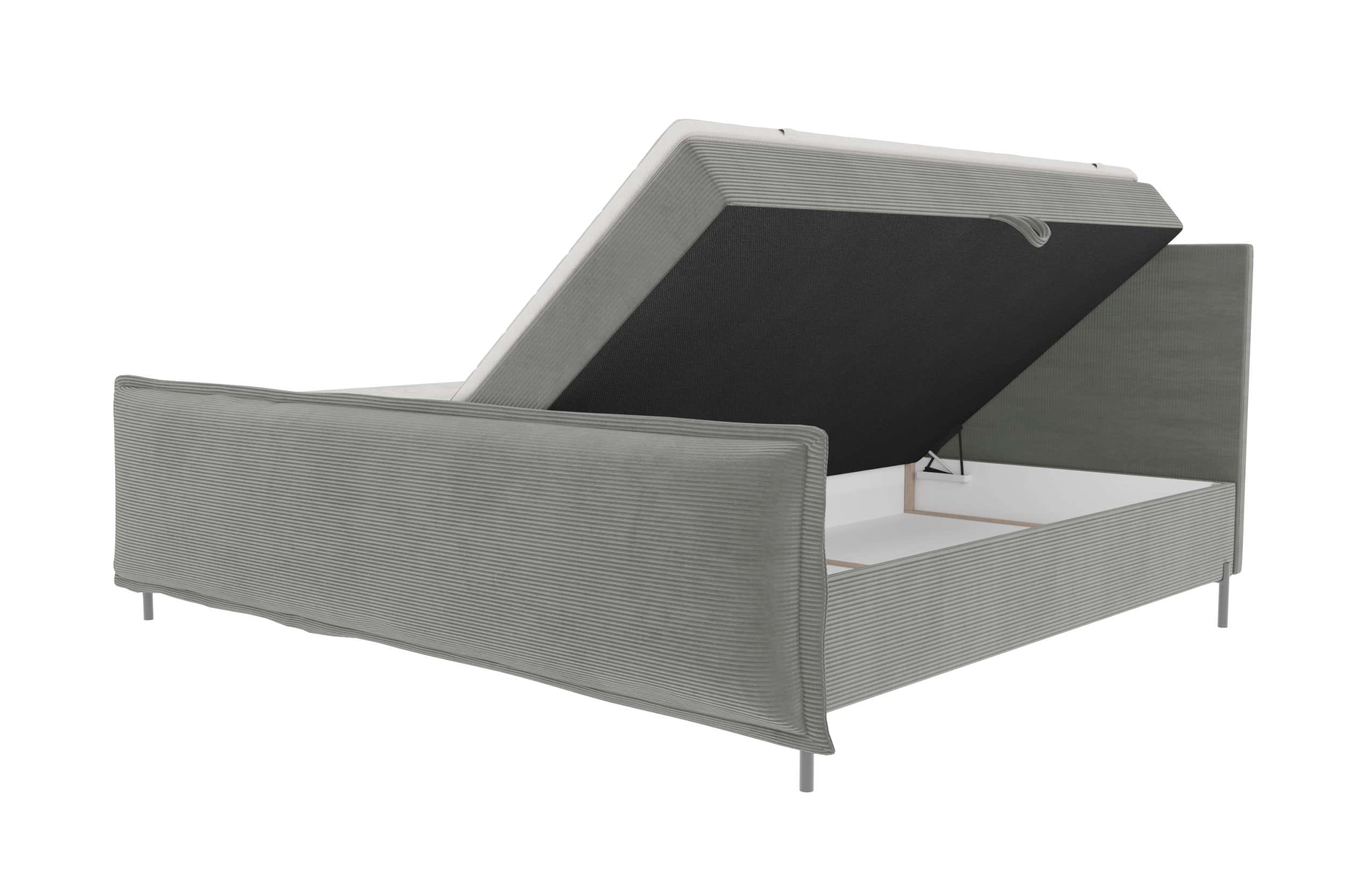 Boxspringbett Elysio Plus Familienbett Hellgrau
