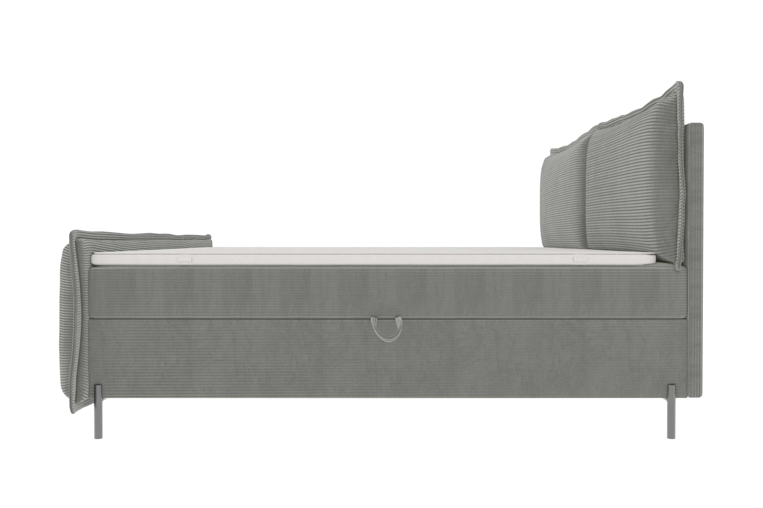 Boxspringbett Elysio Plus Familienbett Hellgrau