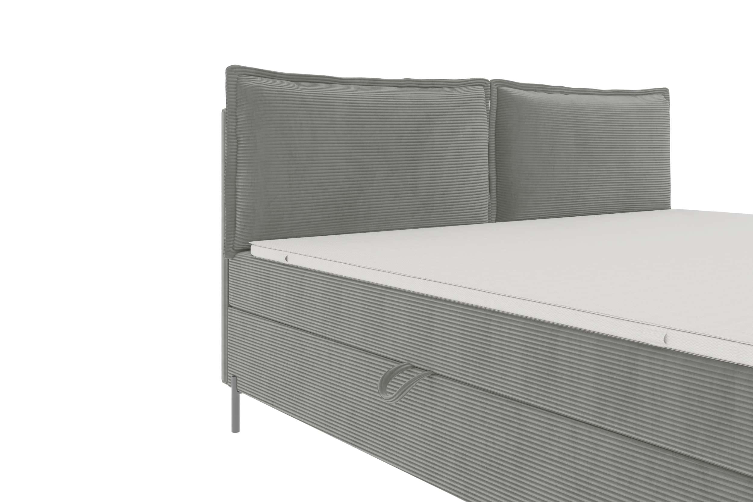 Boxspringbett Elysio Plus Familienbett Hellgrau