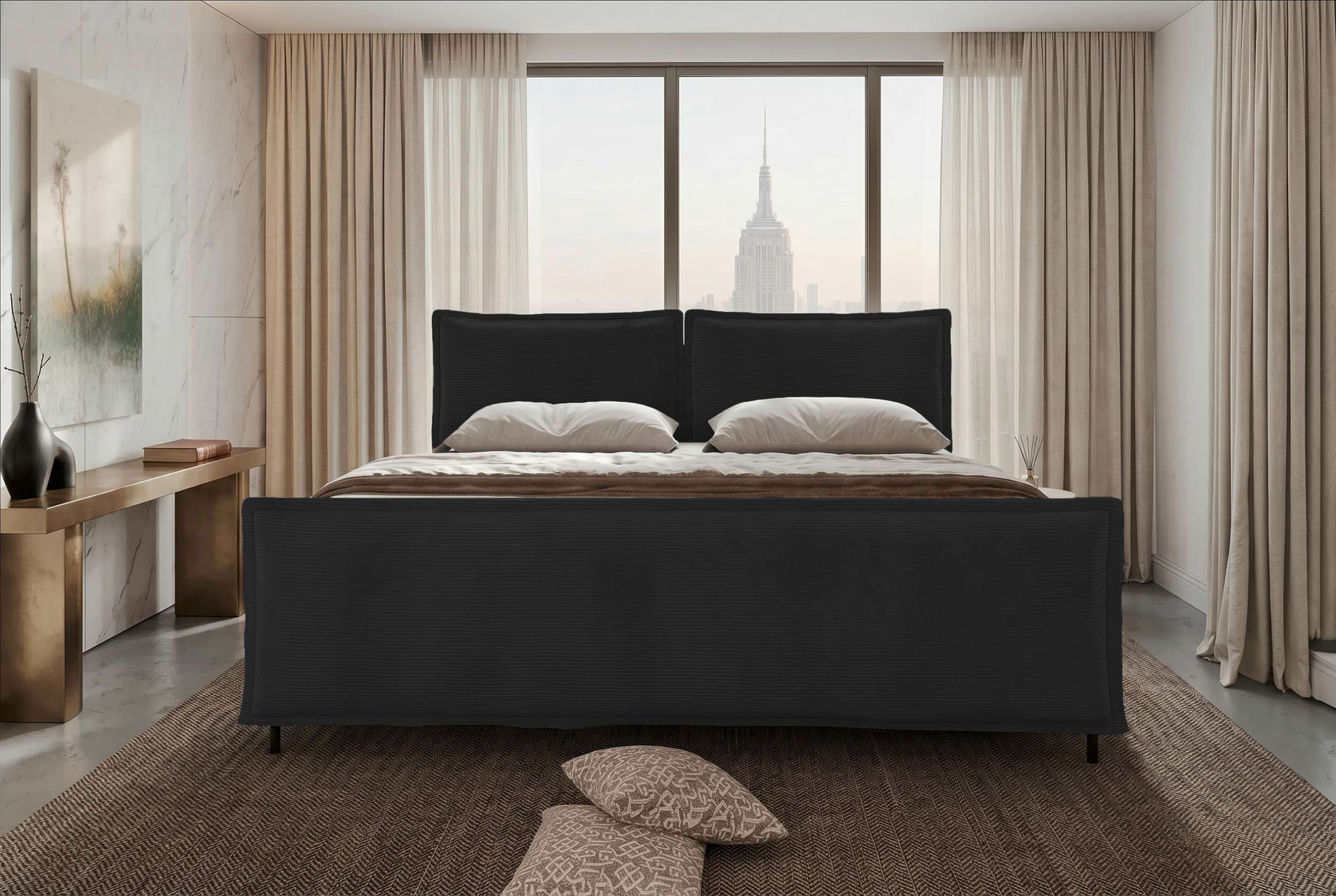Boxspringbett Elysio Plus Familienbett Schwarz