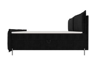 Boxspringbett Elysio Familienbett in Stoff Schwarz