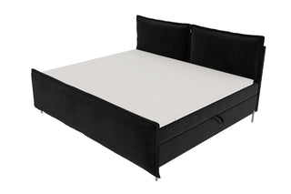 Boxspringbett Elysio Familienbett in Stoff Schwarz