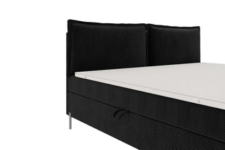 Boxspringbett Elysio Familienbett in Stoff Schwarz