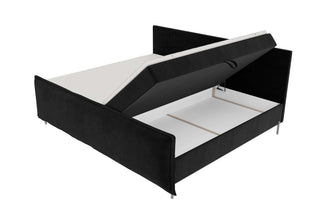 Boxspringbett Elysio Familienbett in Stoff Schwarz