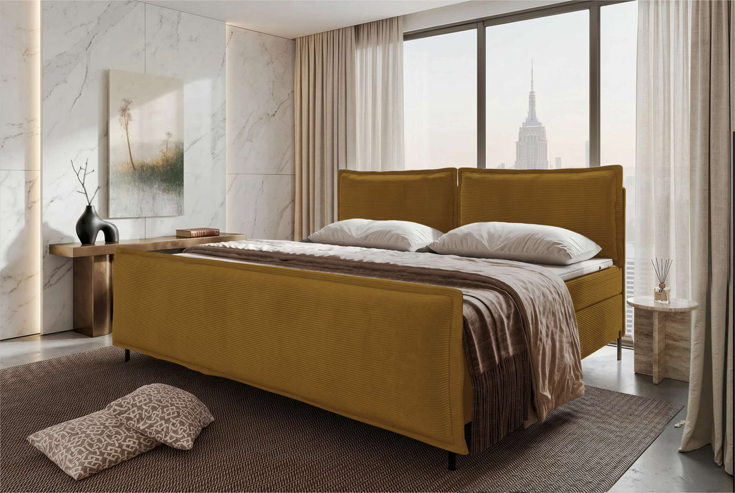 Boxspringbett Elysio Familienbett in Stoff
