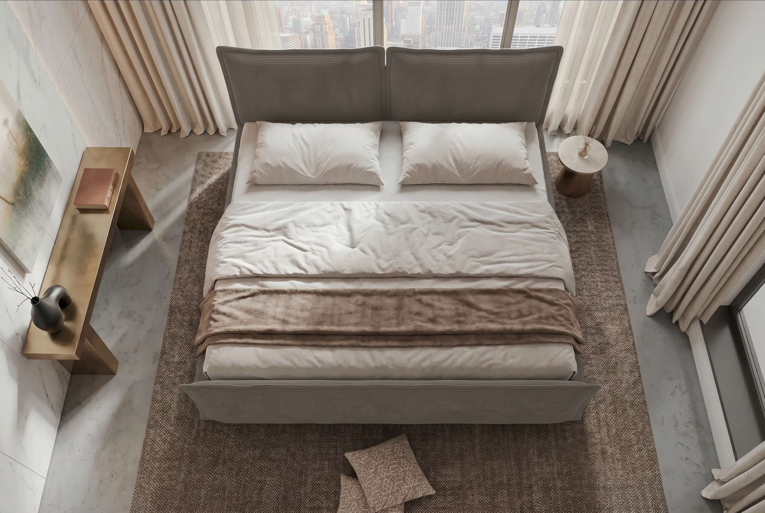 Boxspringbett Elysio Plus Familienbett Cappuccino