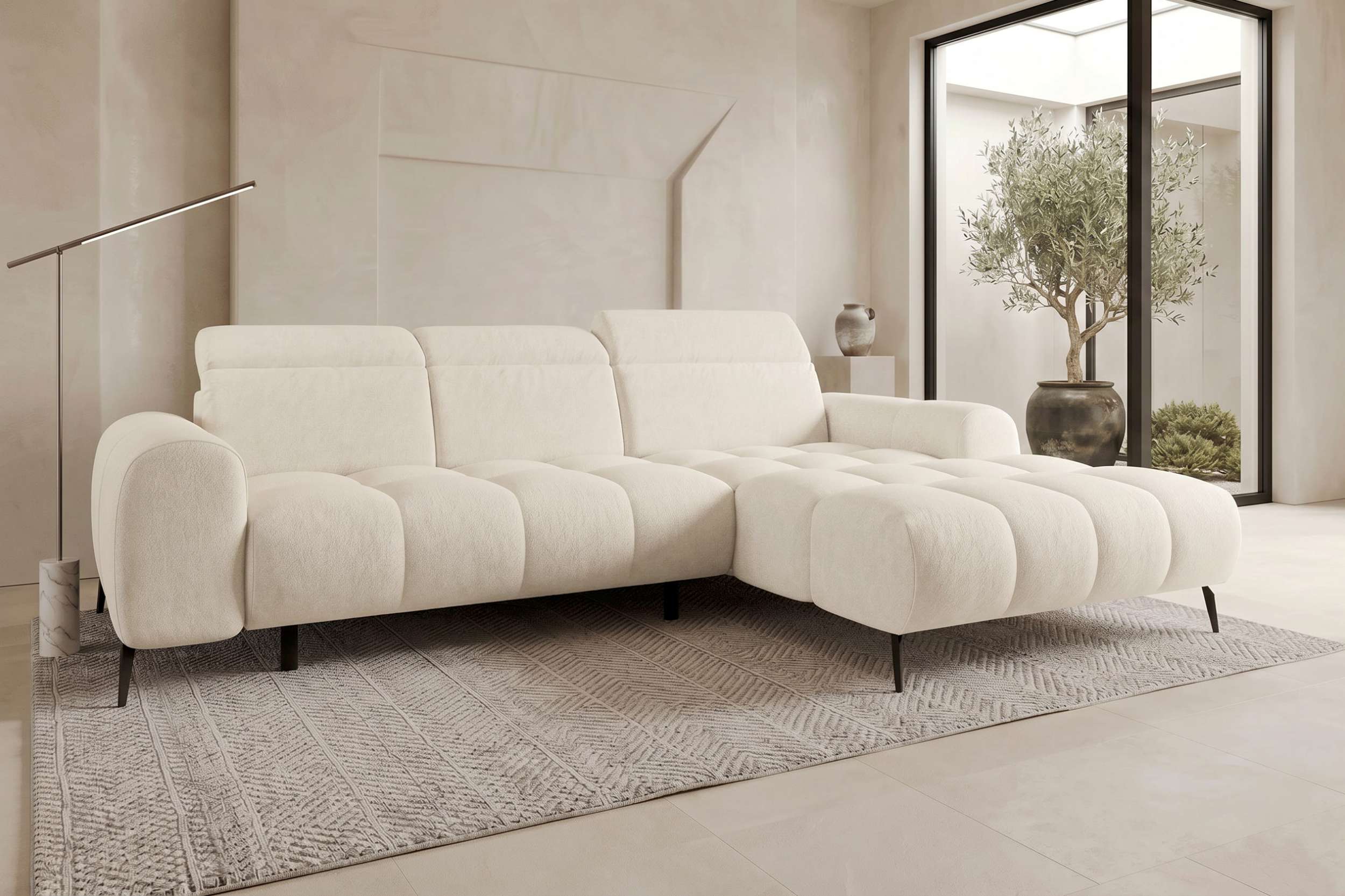 Polster Ecksofa Kairo L Form kurz
