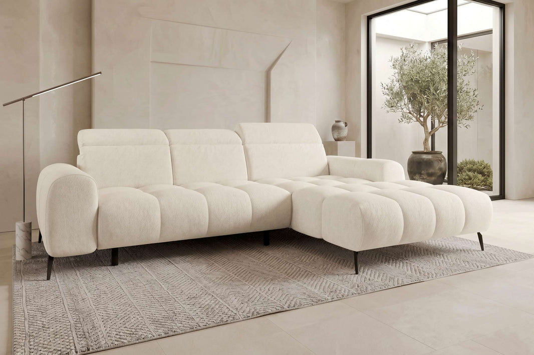 Couch Kairo L-Form in Stoff