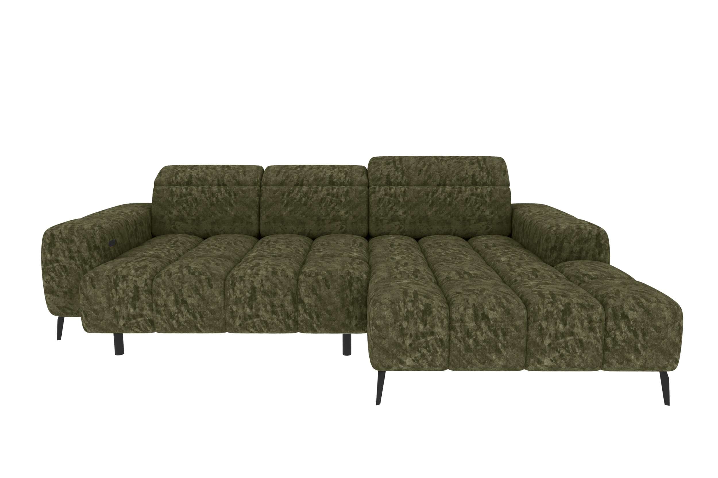 Polster Ecksofa Kairo L Form kurz Olive