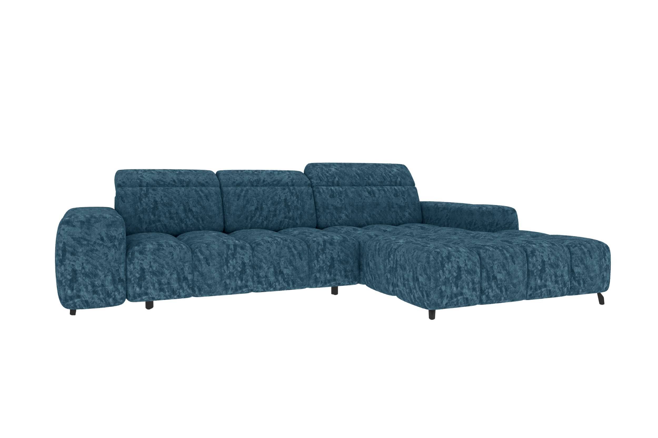 Couch Kairo L Form in Stoff pazifik