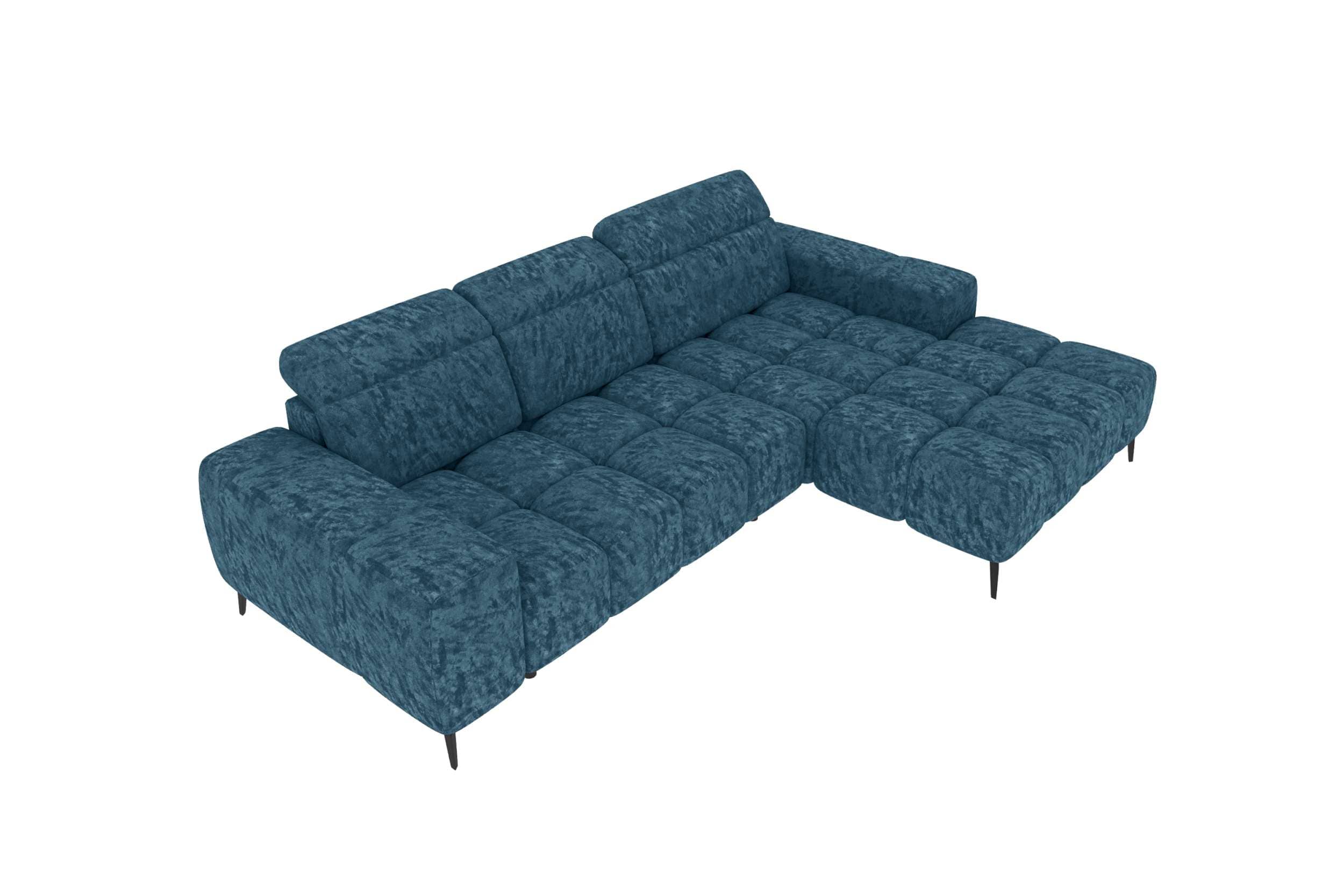 Couch Kairo L Form in Stoff pazifik