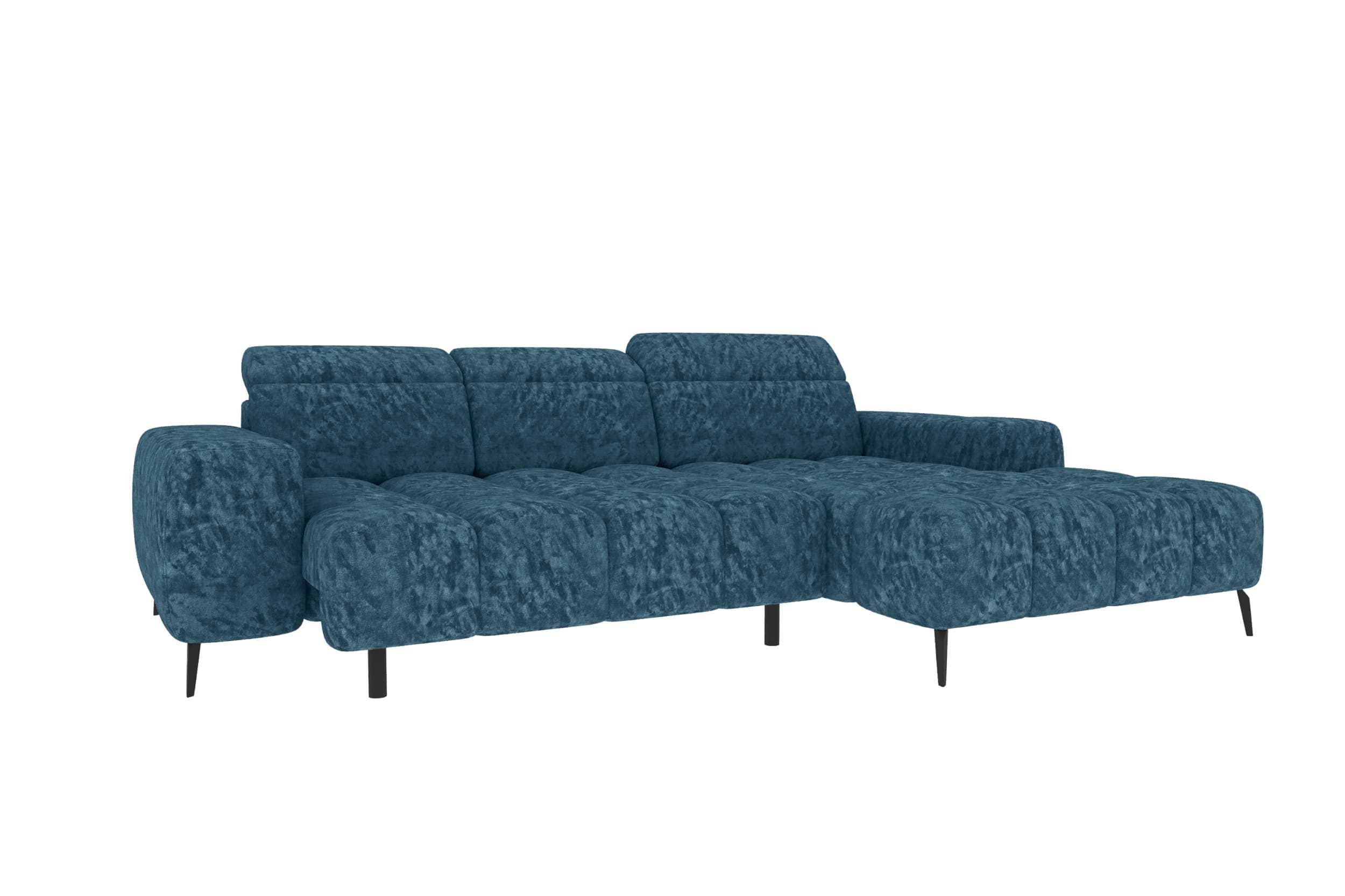 Couch Kairo L Form in Stoff pazifik