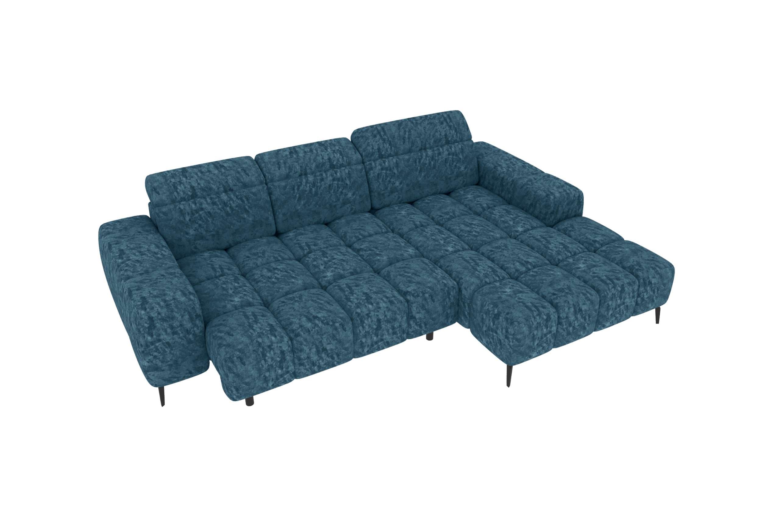 Couch Kairo L Form in Stoff pazifik