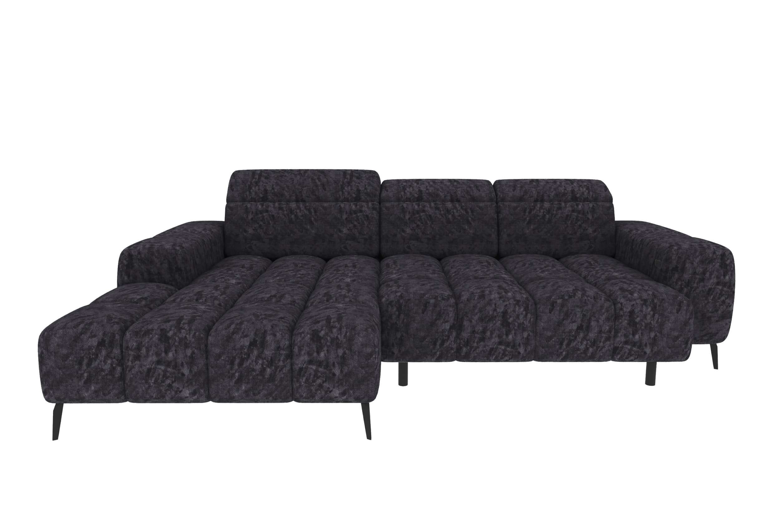 Couch Kairo L Form in Stoff schwarz