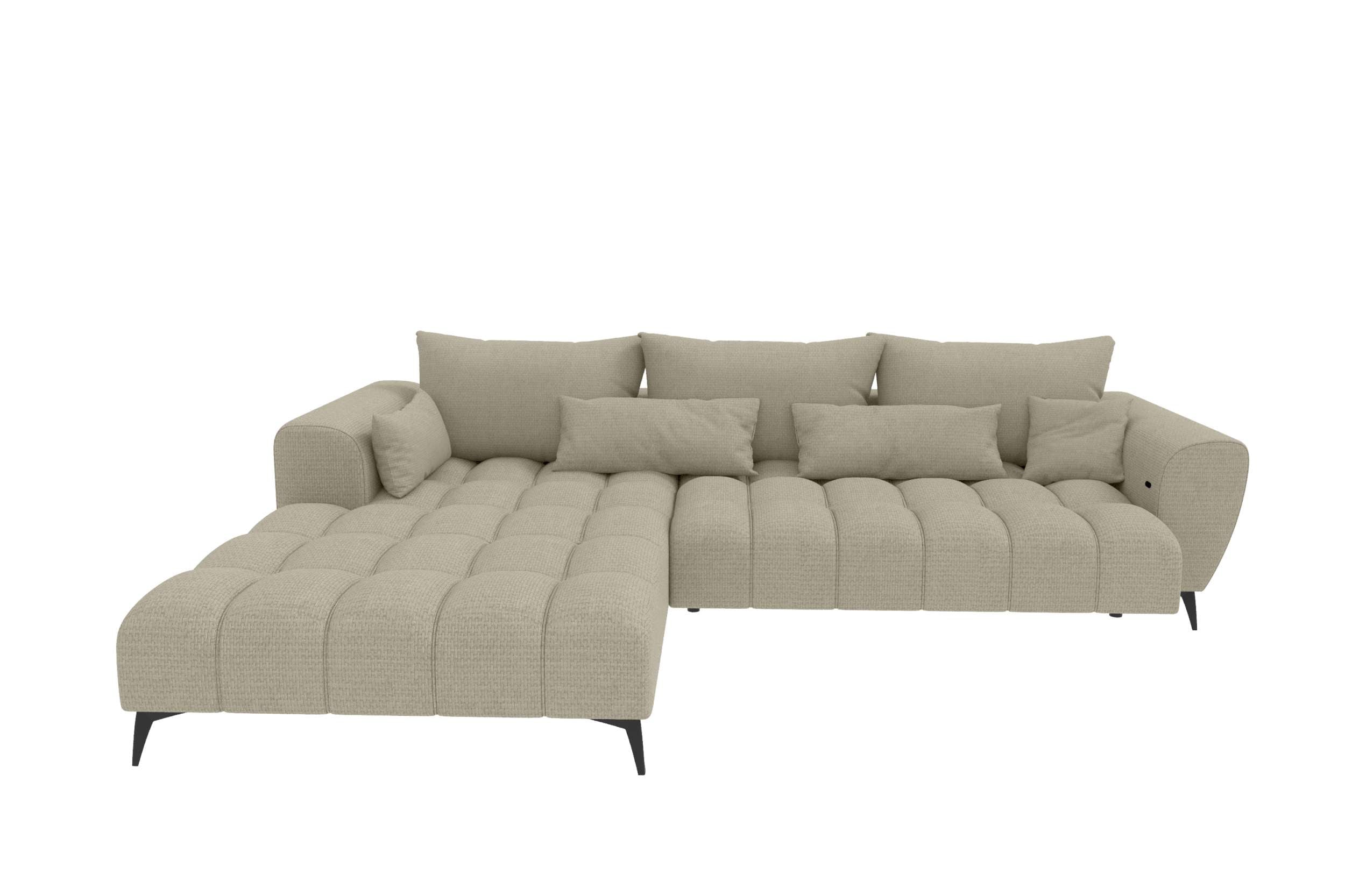 Polster Ecksofa Avino L Form kurz Creme