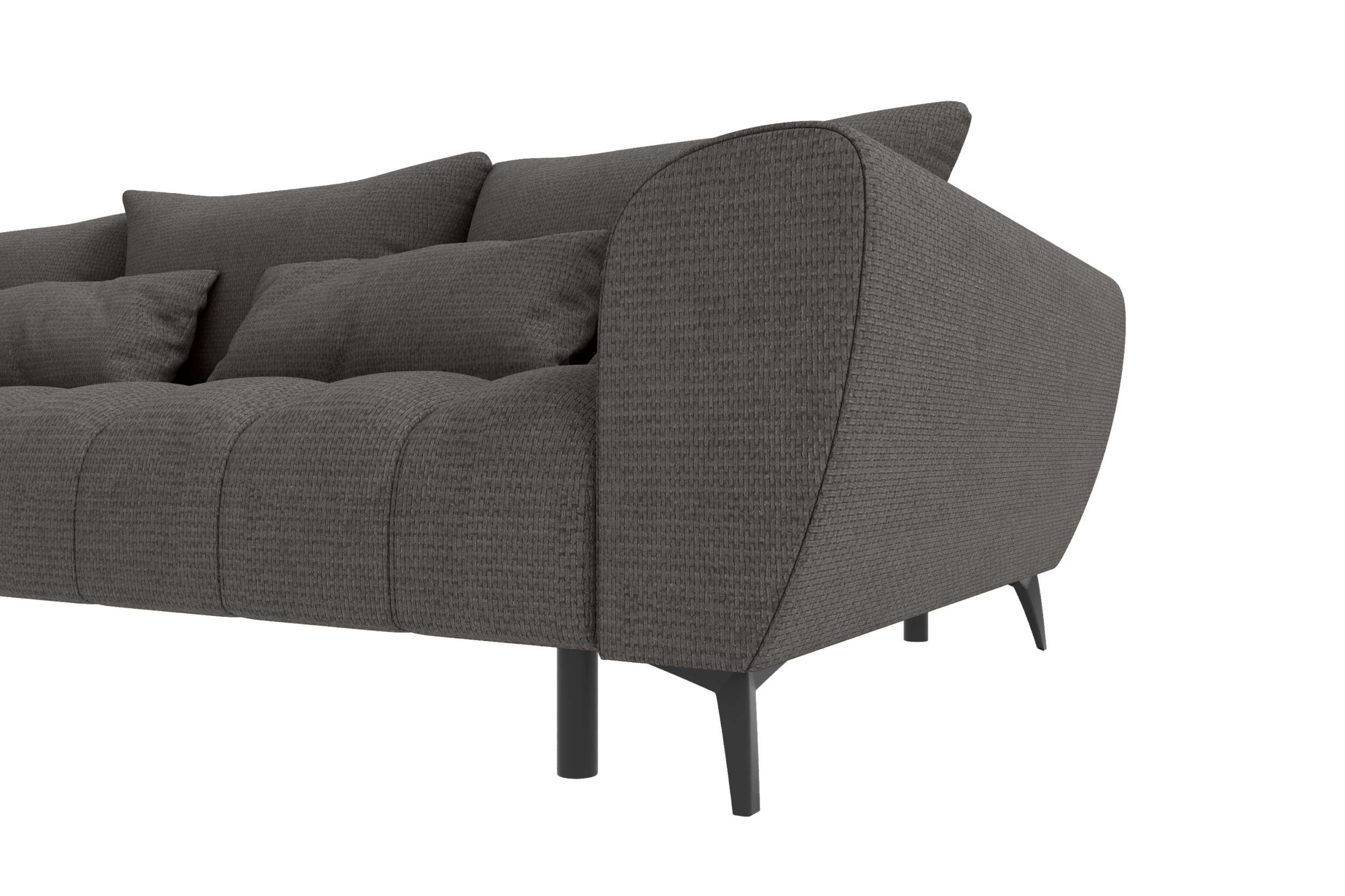 Stoff Ecksofa Avino L-Form Anthrazit