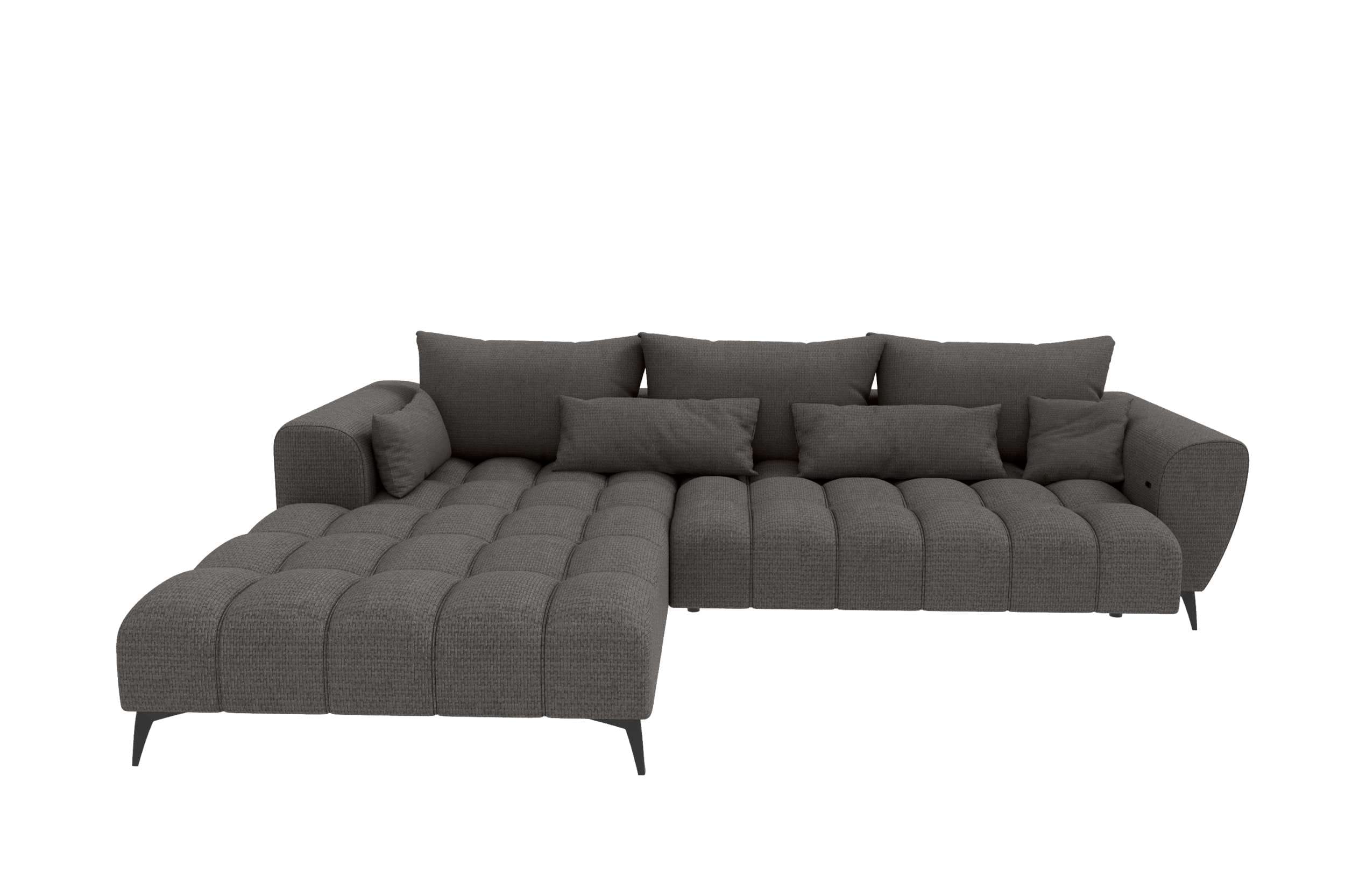 Stoff Ecksofa Avino L-Form Anthrazit