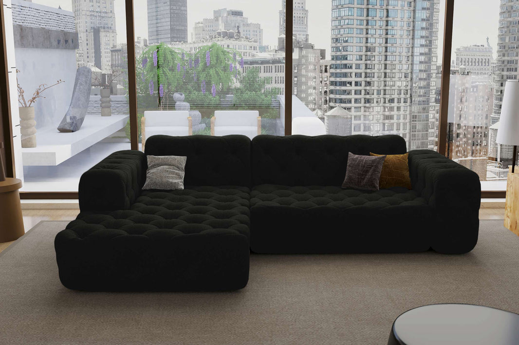 Kurzes Ecksofa Menorca L-Form in Stoff