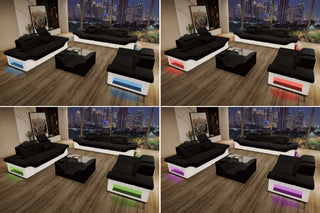 Polster-Sofagarnitur Monza, 3-Sitzer, 2-Sitzer und Sessel Dunkelbraun