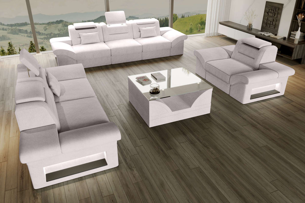 Polster-Sofagarnitur Monza, 3-Sitzer, 2-Sitzer und Sessel