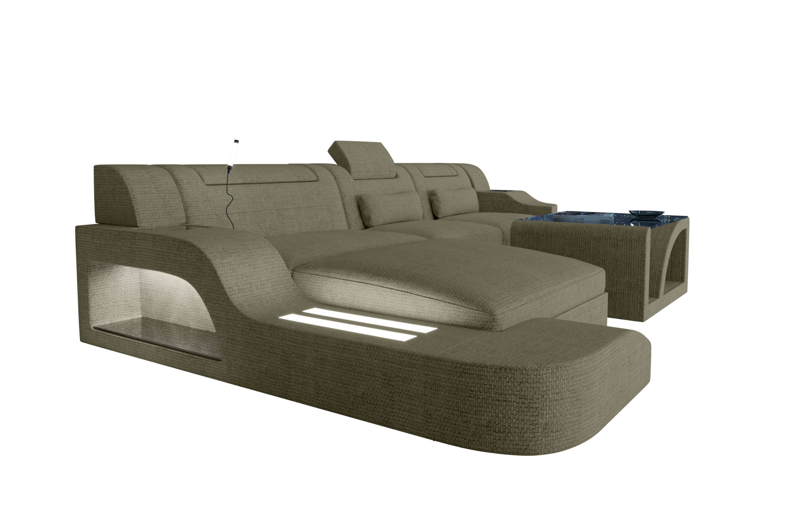 Ecksofa Palermo L Form Stoffsofa Beige