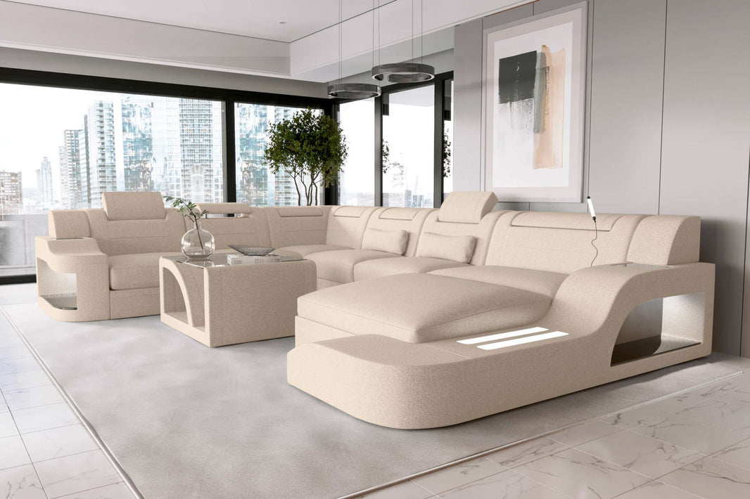 XXL Wohnlandschaft Palermo Stoffsofa