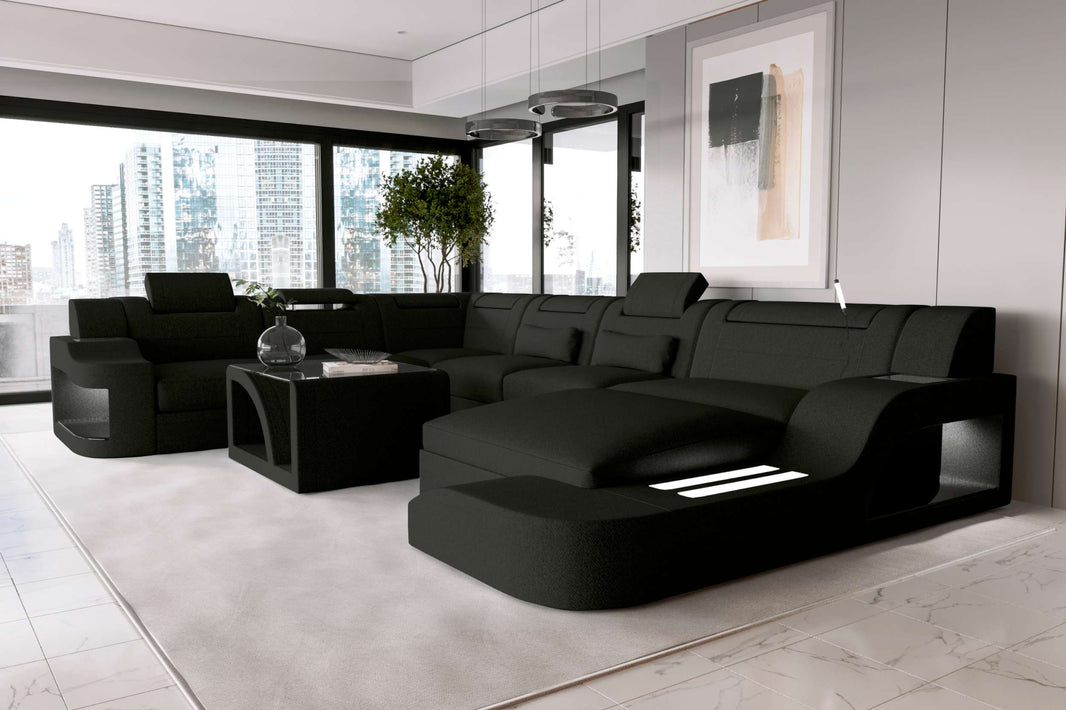 XXL Wohnlandschaft Palermo Stoffsofa