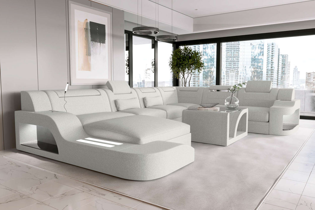 XXL Wohnlandschaft Palermo Stoffsofa
