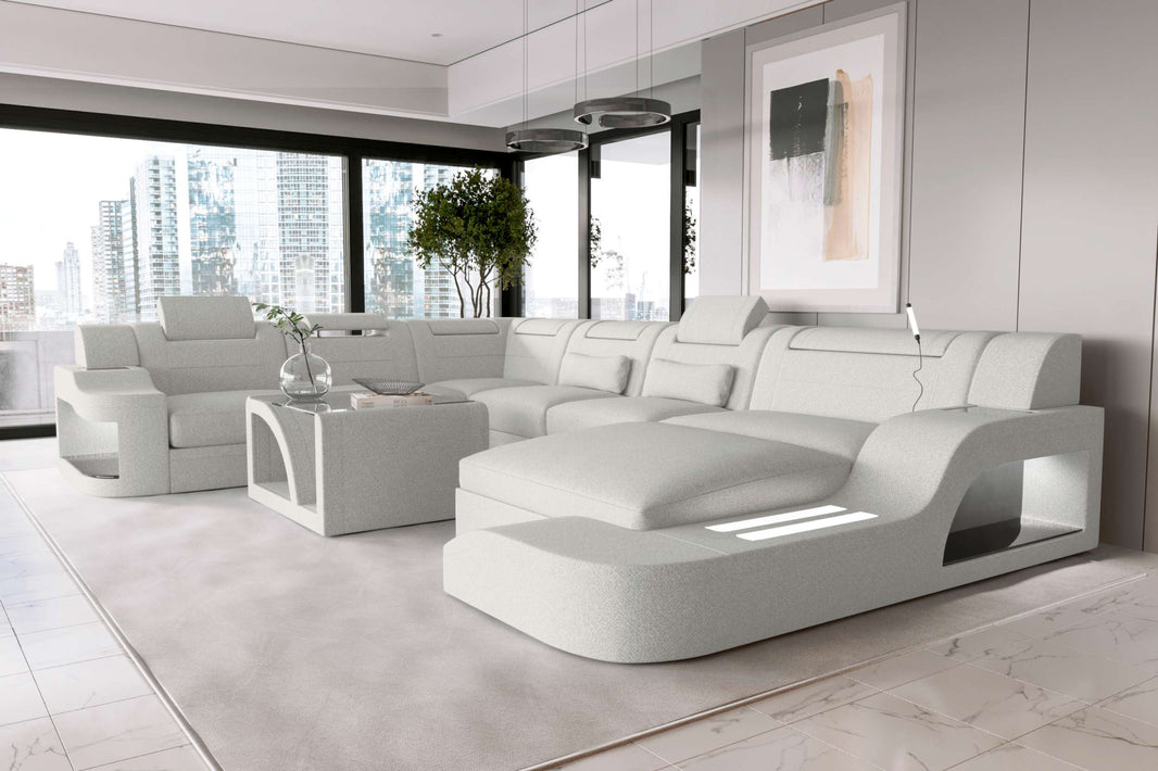 XXL Wohnlandschaft Palermo Stoffsofa