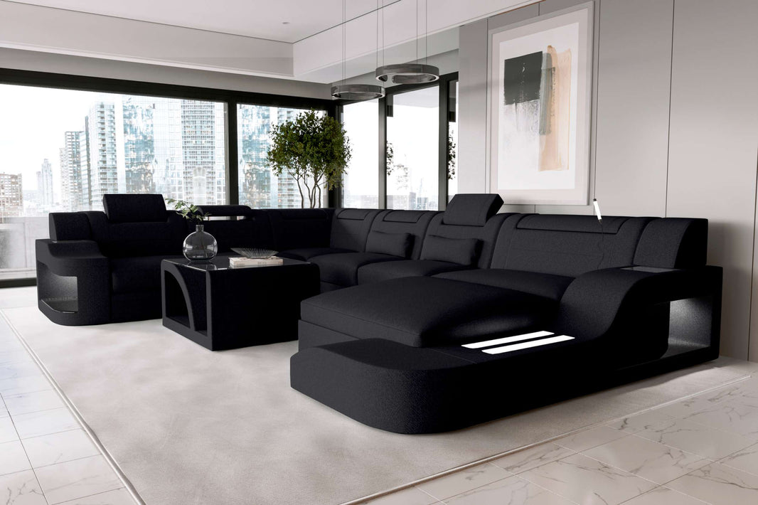 XXL Wohnlandschaft Palermo Stoffsofa