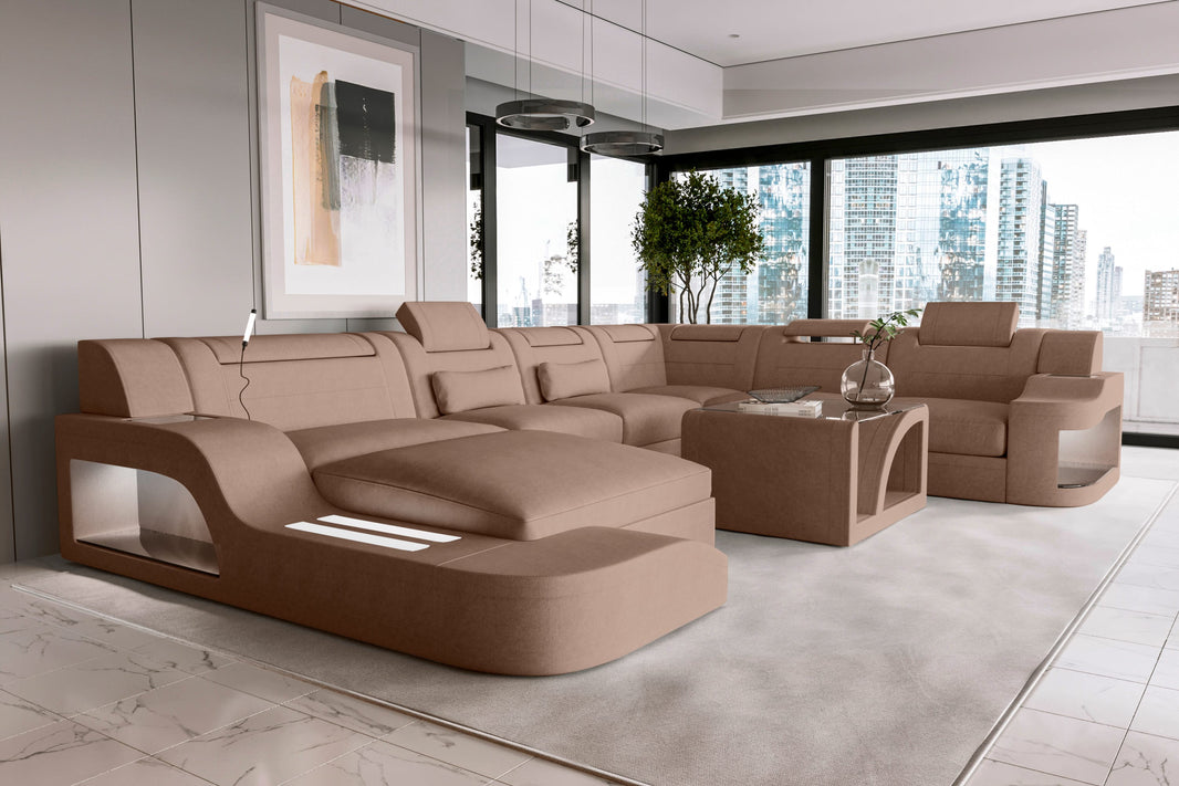 XXL Wohnlandschaft Palermo Stoffsofa
