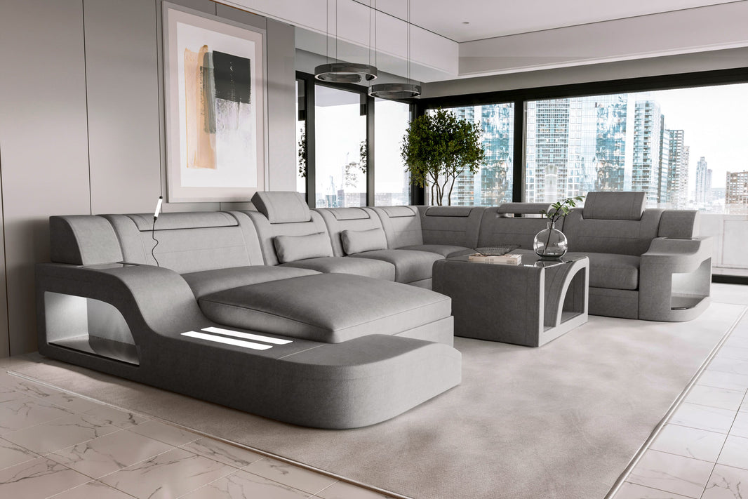 XXL Wohnlandschaft Palermo Stoffsofa