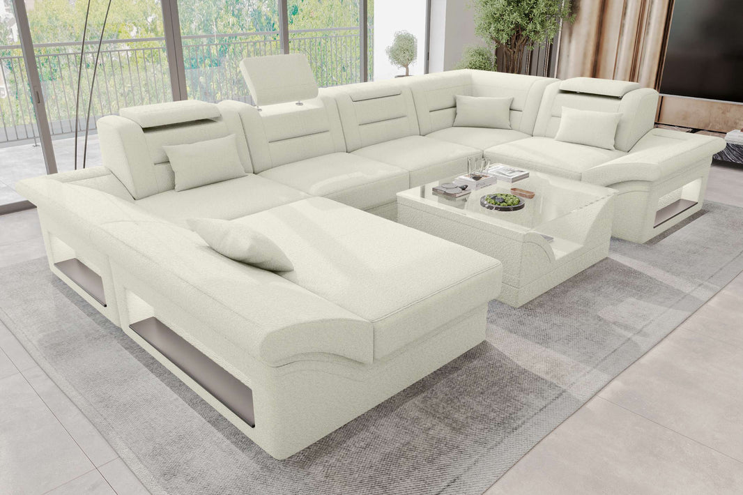 Wohnlandschaft Enzo U Form Stoffsofa