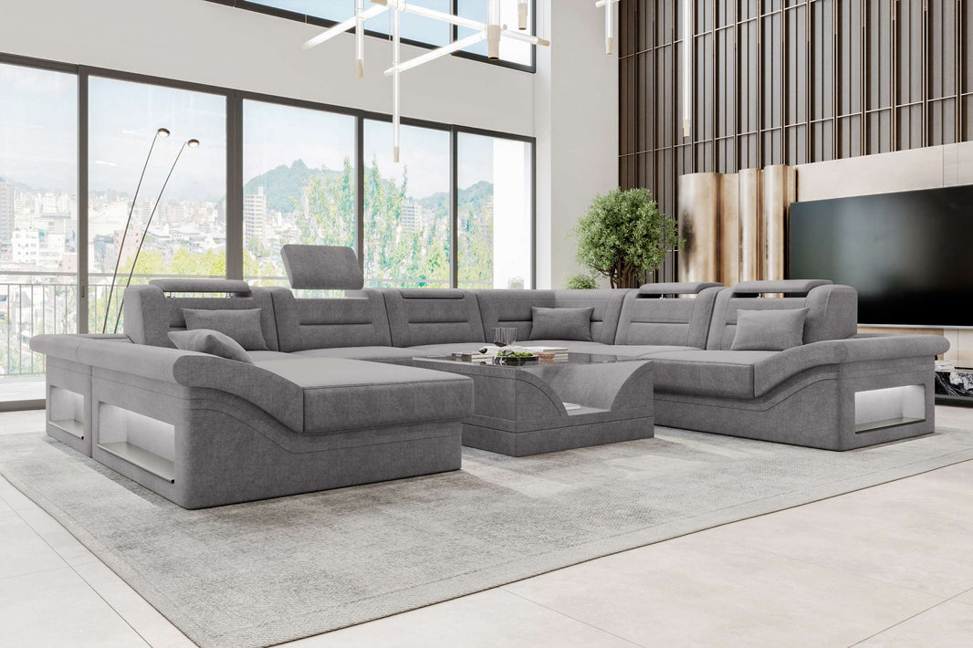 XXL Wohnlandschaft Enzo Stoffsofa